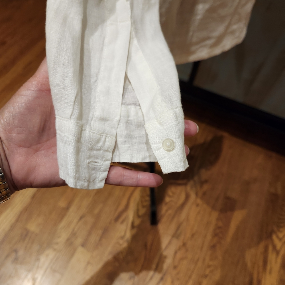 American Colors White Linen Hoodie - Picture 4 of 10